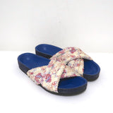 Isabel Marant Holden Crisscross Slide Sandal Cream Snake Print Leather Size 38.5 available at CelebrityOwned.com img_1