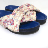 Isabel Marant Holden Crisscross Slide Sandal Cream Snake Print Leather Size 38.5 available at CelebrityOwned.com img_2