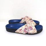 Isabel Marant Holden Crisscross Slide Sandal Cream Snake Print Leather Size 38.5 available at CelebrityOwned.com img_3