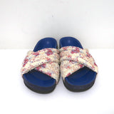 Isabel Marant Holden Crisscross Slide Sandal Cream Snake Print Leather Size 38.5 available at CelebrityOwned.com img_4