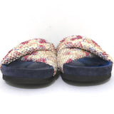 Isabel Marant Holden Crisscross Slide Sandal Cream Snake Print Leather Size 38.5 available at CelebrityOwned.com img_5