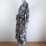 Isabel Marant Midi Dress Olympia White/Multi Printed Silk Size 34 Long Sleeve available at CelebrityOwned.com img_3