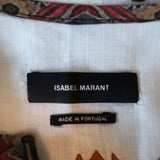 Isabel Marant Mini Dress Sandrine Cream/Brown Printed Modal Size 1 available at CelebrityOwned.com img_6