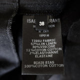 Isabel Marant Skirt Rebel Black Pleated Stretch Linen Size 38 available at CelebrityOwned.com img_7
