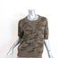 Isabel Marant Top Watson Metallic Camouflage Knit Size 38 Short Sleeve Sweater
