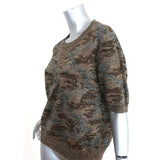 Isabel Marant Top Watson Metallic Camouflage Knit Size 38 Short Sleeve Sweater available at CelebrityOwned.com img_3