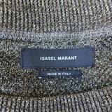 Isabel Marant Top Watson Metallic Camouflage Knit Size 38 Short Sleeve Sweater available at CelebrityOwned.com img_6