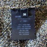 Isabel Marant Top Watson Metallic Camouflage Knit Size 38 Short Sleeve Sweater available at CelebrityOwned.com img_7