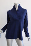 J.Crew Collection Shawl Popover Sweater Navy Bonded Wool Size Small Style F5369 available at CelebrityOwned.com img_1