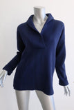 J.Crew Collection Shawl Popover Sweater Navy Bonded Wool Size Small Style F5369 available at CelebrityOwned.com img_3
