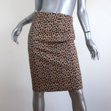 J.Crew No. 2 Pencil Skirt Leopard Print Stretch Cotton Size 2 available at CelebrityOwned.com img_1