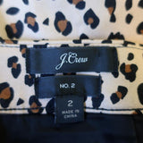 J.Crew No. 2 Pencil Skirt Leopard Print Stretch Cotton Size 2 available at CelebrityOwned.com img_5