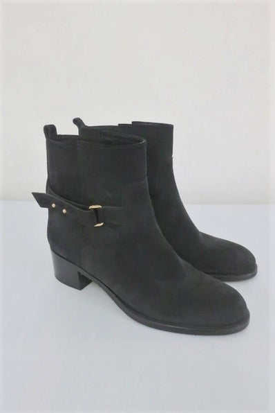 J.Crew Parker Ankle Boots Black Suede Size 8.5 Style 03003 available at CelebrityOwned.com img_1