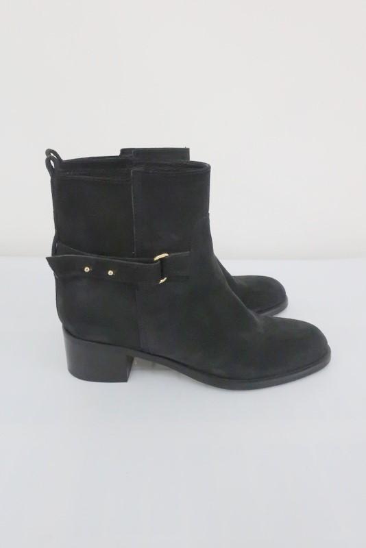 J.Crew Parker Ankle Boots Black Suede Size 8.5 Style 03003 available at CelebrityOwned.com img_3