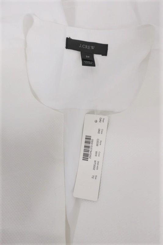 J.Crew Sleeveless Side-Zip Top White Cotton Blouse Size 2 Tall Style C2039 NEW available at CelebrityOwned.com img_6