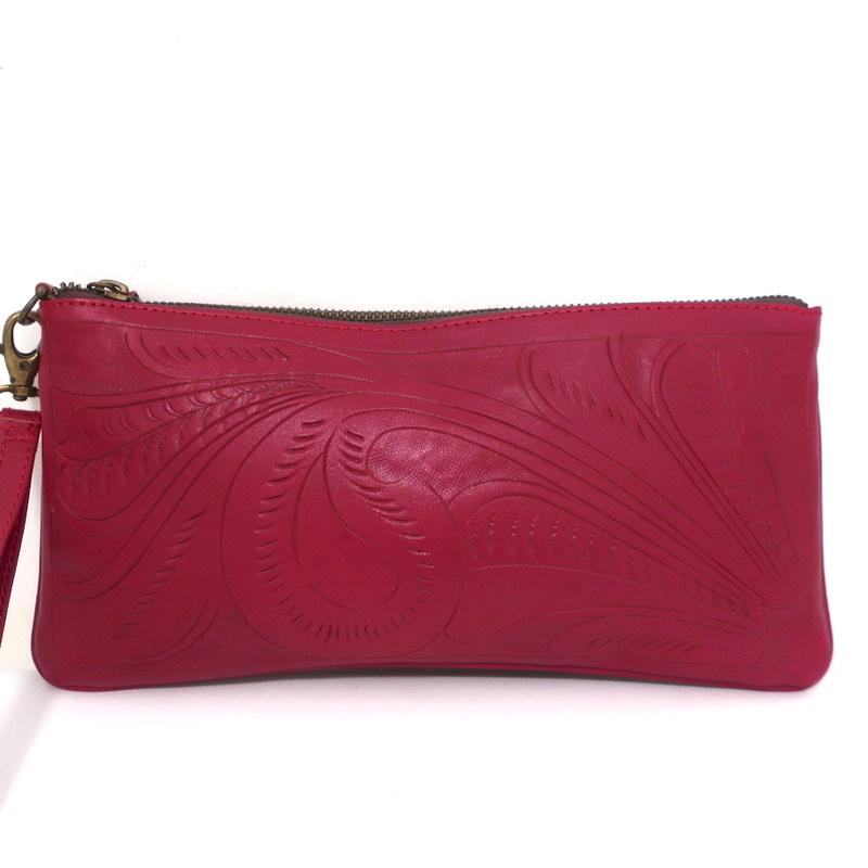 JL SALDIVAR HANDTOOLED Leather Purse Handbag $35.00 - PicClick