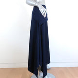 JW Anderson Asymmetric Side-Button Midi Skirt Midnight Blue Size US 8 NEW available at CelebrityOwned.com img_4