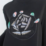 JW Anderson Top Black Embroidered Crepe Size US 6 Long Sleeve Blouse available at CelebrityOwned.com img_3