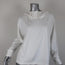 James Perse Oversized Hoodie White Cotton-Blend Size 1 Pullover Sweatshirt