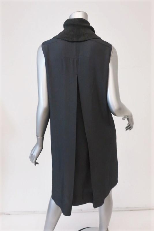 James Perse Surplus Woven Rib Dress Dark Gray Size 2 Sleeveless Turtleneck available at CelebrityOwned.com img_5