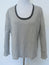 James Perse Women's Sweater: Gray Linen Blend Size 0, Pre-owned