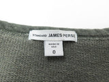 James Perse Sweatshirt French Terry Drawstring Hem Pullover Heather Olive Size 0 available at CelebrityOwned.com img_5