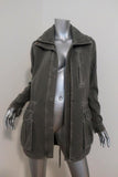 James Perse Twill Utility Jacket Olive Cotton Size 1 Hooded Anorak available at CelebrityOwned.com img_2