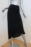 James Perse Twisted Seam Midi Skirt Black Crepe Size 0 available at CelebrityOwned.com img_1