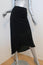 James Perse Twisted Seam Midi Skirt Black Crepe Size 0
