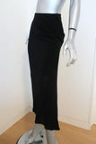James Perse Twisted Seam Midi Skirt Black Crepe Size 0 available at CelebrityOwned.com img_2