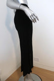 James Perse Twisted Seam Midi Skirt Black Crepe Size 0 available at CelebrityOwned.com img_3