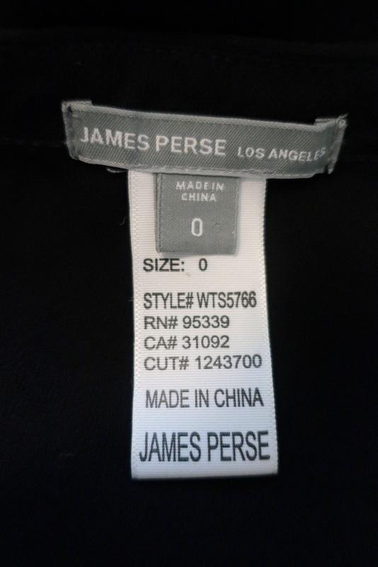 James Perse Twisted Seam Midi Skirt Black Crepe Size 0 available at CelebrityOwned.com img_5