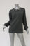 Jason Wu Crystal-Embellished Sweater Dark Gray Wool Size Large Crewneck Pullover