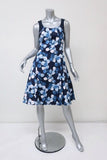 Jason Wu Dress Blue Floral Print Cotton Size 4 Sleeveless Fit & Flare available at CelebrityOwned.com img_1