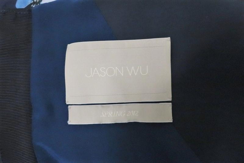 Jason Wu Dress Blue Floral Print Cotton Size 4 Sleeveless Fit &amp; Flare available at CelebrityOwned.com img_8