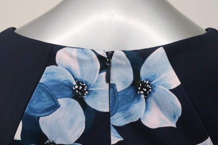 Jason Wu Dress Blue Floral Print Cotton Size 4 Sleeveless Fit &amp; Flare available at CelebrityOwned.com img_9