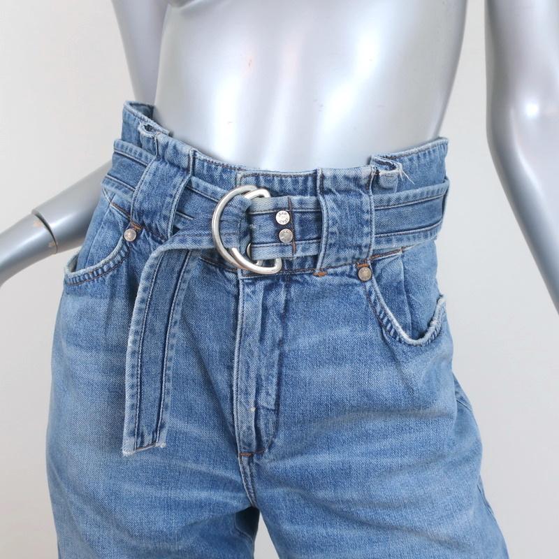 Jean Atelier x Barneys New York Belted Crop Jeans Light Blue Size 25 available at CelebrityOwned.com img_2