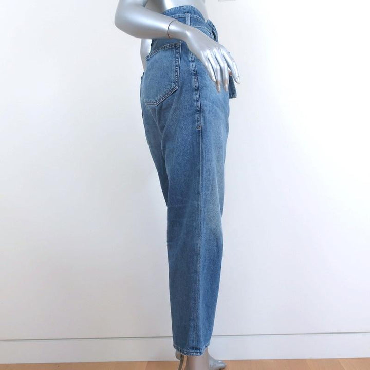 Jean Atelier x Barneys New York Belted Crop Jeans Light Blue Size 25 available at CelebrityOwned.com img_4
