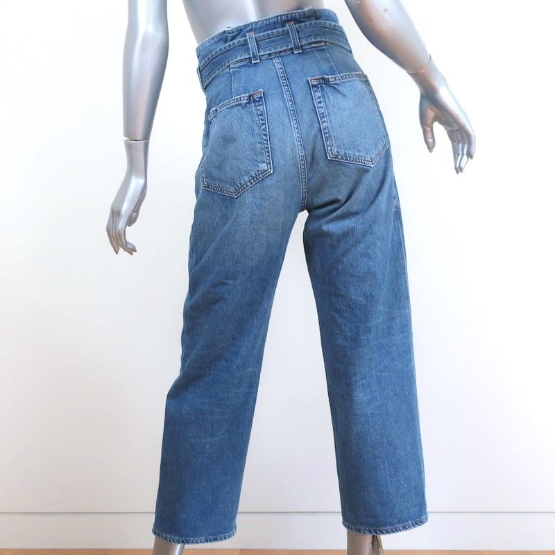 Jean Atelier x Barneys New York Belted Crop Jeans Light Blue Size 25 available at CelebrityOwned.com img_5