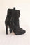 Jean-Michel Cazabat Fringe Ankle Boots Pampa Black Suede Size 35 High Heel