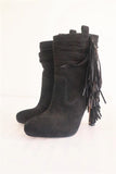 Jean-Michel Cazabat Fringe Ankle Boots Pampa Black Suede Size 35 High Heel available at CelebrityOwned.com img_2