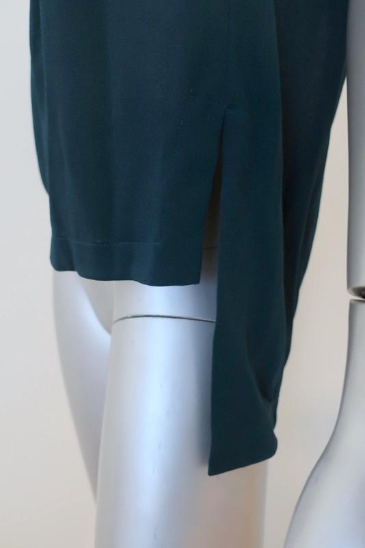 Jean Paul Gaultier Tank Teal Crepe Jersey Size 38 Sleeveless High-Low Top available at CelebrityOwned.com img_2