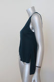 Jean Paul Gaultier Tank Teal Crepe Jersey Size 38 Sleeveless High-Low Top available at CelebrityOwned.com img_3