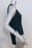 Jean Paul Gaultier Tank Teal Crepe Jersey Size 38 Sleeveless High-Low Top available at CelebrityOwned.com img_4