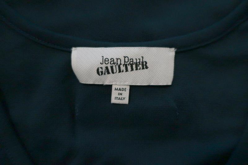 Jean Paul Gaultier Tank Teal Crepe Jersey Size 38 Sleeveless High-Low Top available at CelebrityOwned.com img_6