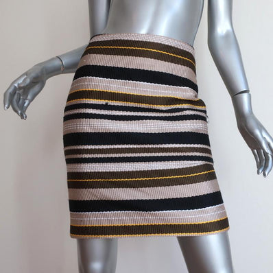 Jenni Kayne Pencil Skirt Multicolor Striped Tweed Size 2 available at CelebrityOwned.com img_1