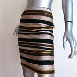 Jenni Kayne Pencil Skirt Multicolor Striped Tweed Size 2 available at CelebrityOwned.com img_4