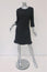 Jil Sander Dress Navy Virgin Wool 3/4 Sleeve Size 42