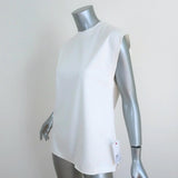 Jil Sander Sleeveless Top White Cotton Size Extra Small Muscle Tee NEW available at CelebrityOwned.com img_2