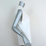 Jil Sander Sleeveless Top White Cotton Size Extra Small Muscle Tee NEW available at CelebrityOwned.com img_3